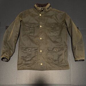 Men's Barbour Latrigg Waxed Cotton Jacket - Olive size Large